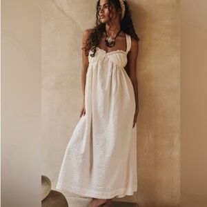 Free People Cream Maxi Dress